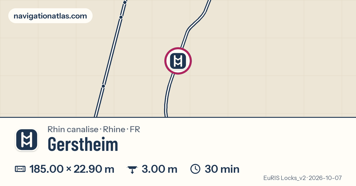 Carte autour de Gerstheim, avec les dimensions du sas