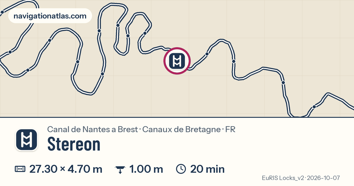 Carte autour de Stereon, avec les dimensions du sas