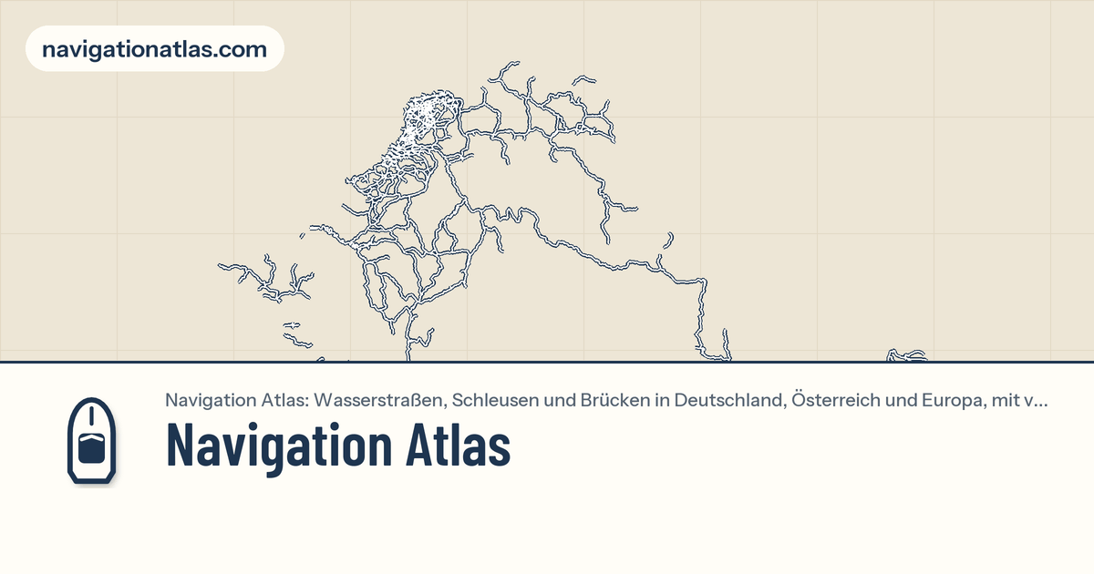 Wasserstraßenkarte: Kanäle und Schleusen in Deutschland - Navigation Atlas