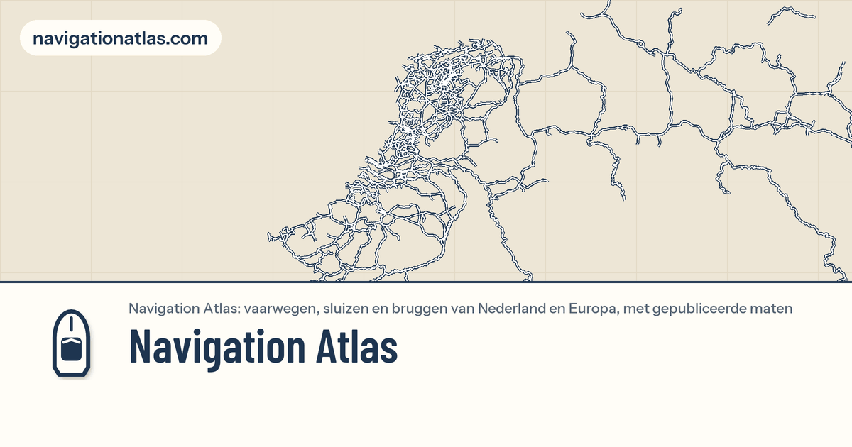 Vaarwegen Nederland: kaart van kanalen en sluizen - Navigation Atlas